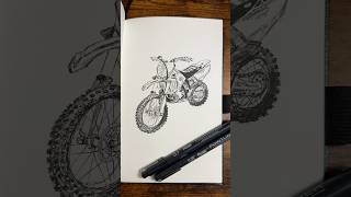 Drawing a dirt bike #bike #dirtbike #yamaha #drawing #art #sketch #cars