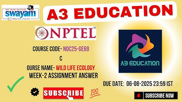 NPTEL Wild Life Ecology Week 2 Assignment Answers | NOC25-GE69 | IIT Kanpur | July–Dec 2025
