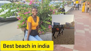 Cleaniest Beach In Channai India 🇮🇳#india #travel #vlog