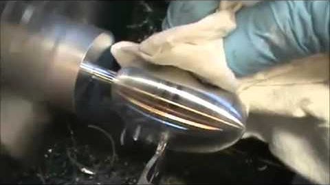 Mach 3 CNC lathe turning an Egg Shape In 6061 Aluminum pt. 5