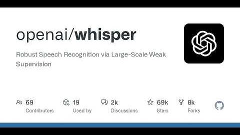 GitHub - openai/whisper: Robust Speech Recognition via Large-Scale Weak Supervision