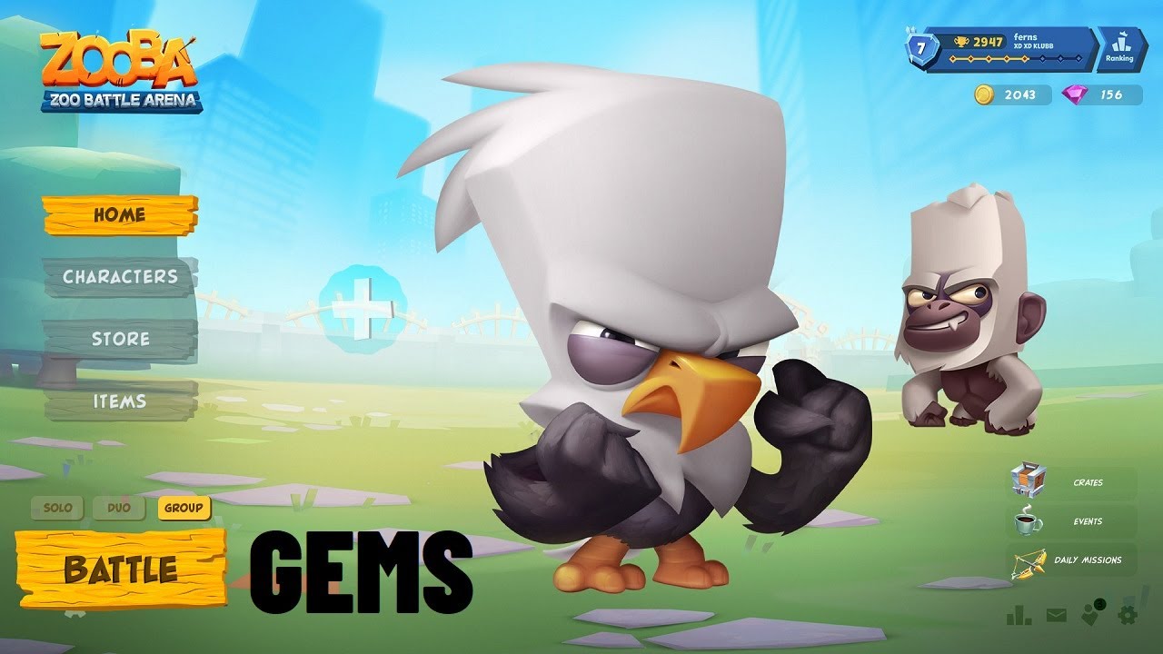 How to get more gems for Zooba mod on iOS Android🤩 YouTube