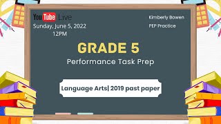 Celebrity Grade 5  2019 Language Arts Performance Task past paper Profile