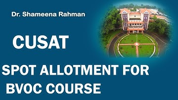 Spot Allotment for Bvoc || Register for BVoc Spot allotment in CUSAT || Malayalam