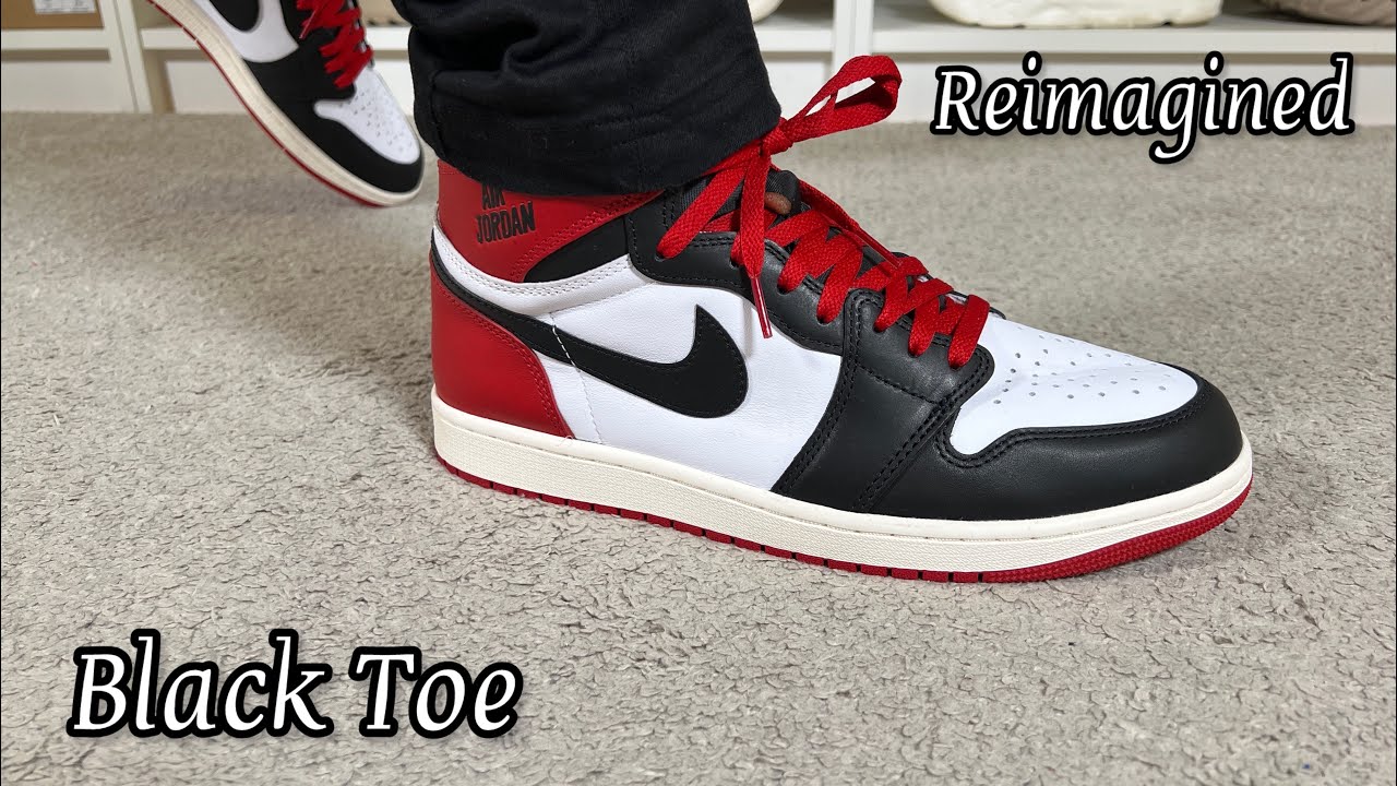Air Jordan 1 High OG Black Toe “Reimagined” Review& On foot - YouTube
