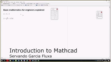 Introductory session to Mathcad
