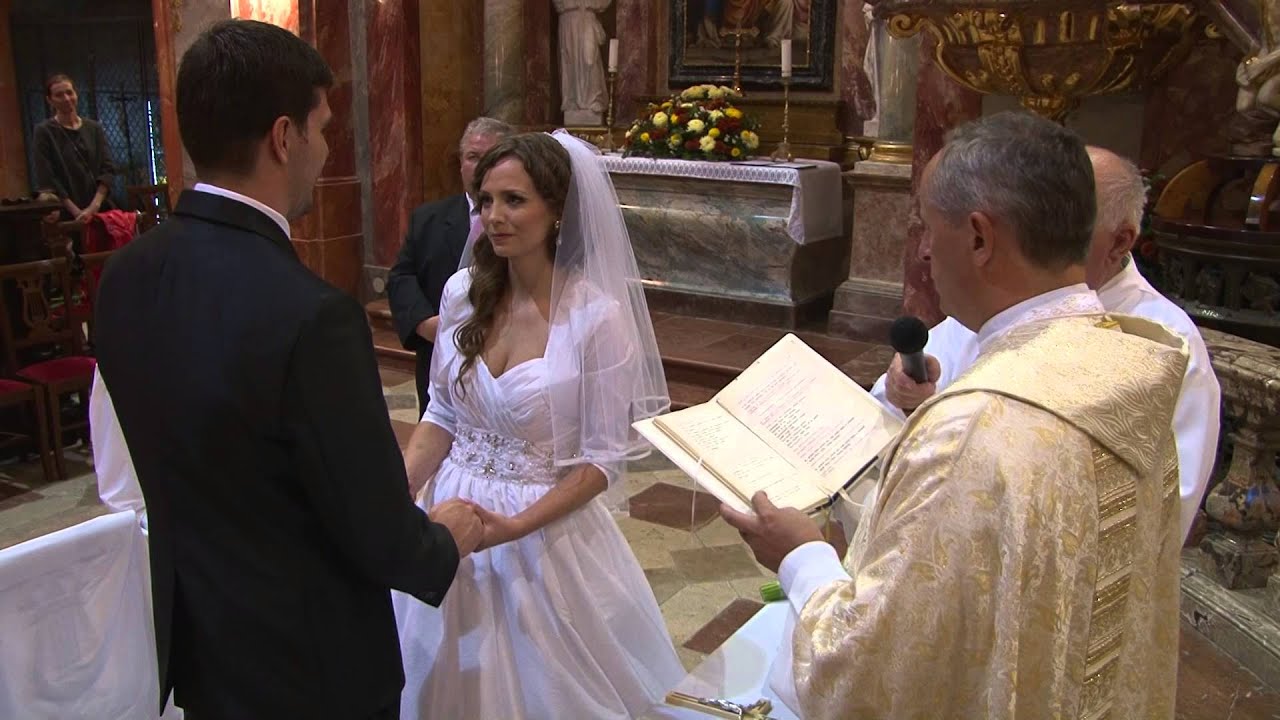 SVADBA - kostol - Sobášny obrad (Nitra) - viackamerový záznam - 2 kameramani