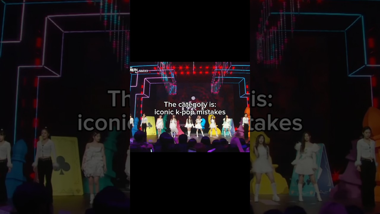 The category is: Iconic k-pop mistakes #nmixx #haewon #txt