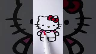 🌟 Hello Kitty Coloring Page #shorts 🌟