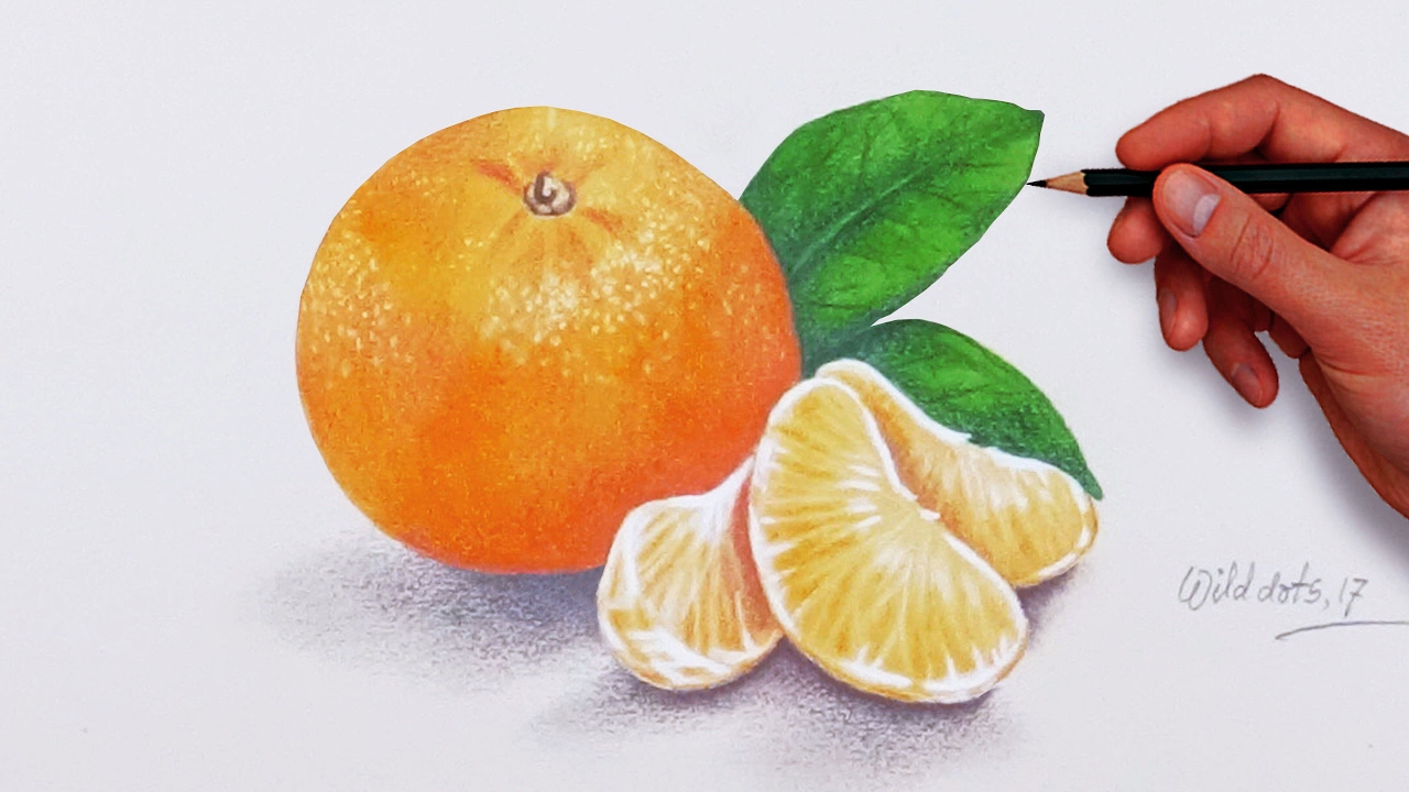 How To Draw An Orange Easy And Simple Steps YouTube