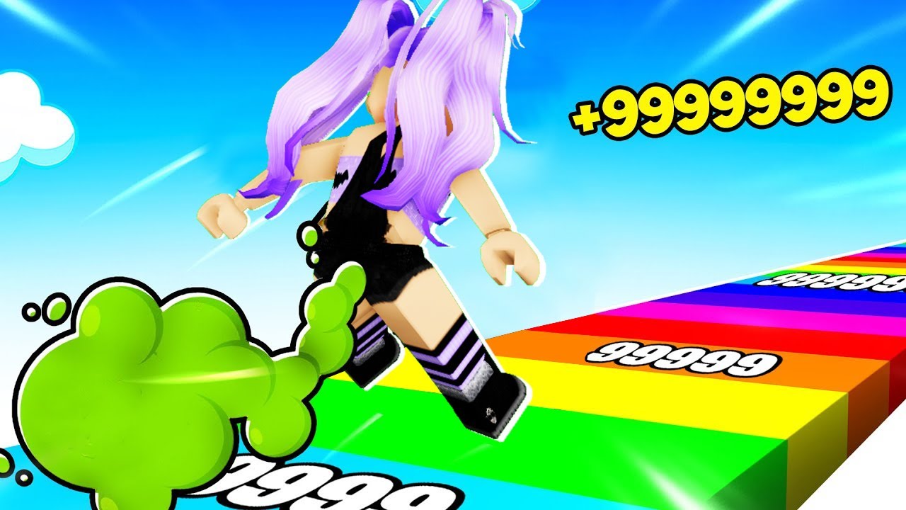 ПРОЛЕТЕЛА на СВОИХ ГАЗАХ в ROBLOX ?! 💩 САМАЯ СТРАННАЯ ИГРА Fart Race Роблокс