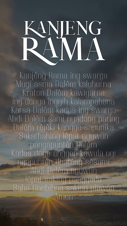 Kanjeng Rama (Our Father) - Basa Jawa #shorts