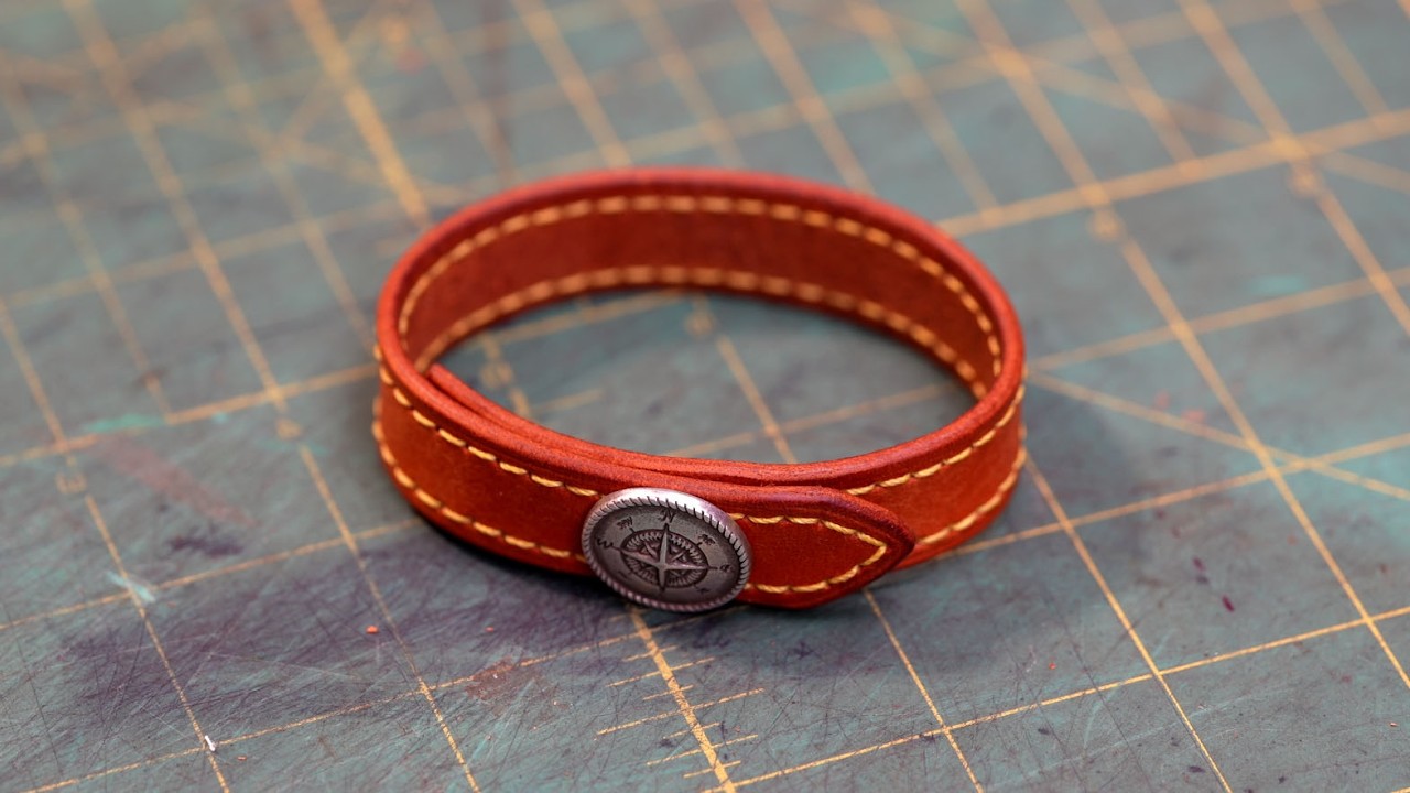 Making a Pueblo Leather Bracelet | Badalassi Carlo (ASMR)