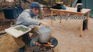 SOLO CAMPING LIFE WITH COZY OUTDOOR COOKING - JAPANESE SWEETS - [Relaxing Camping Sounds - ASMR]