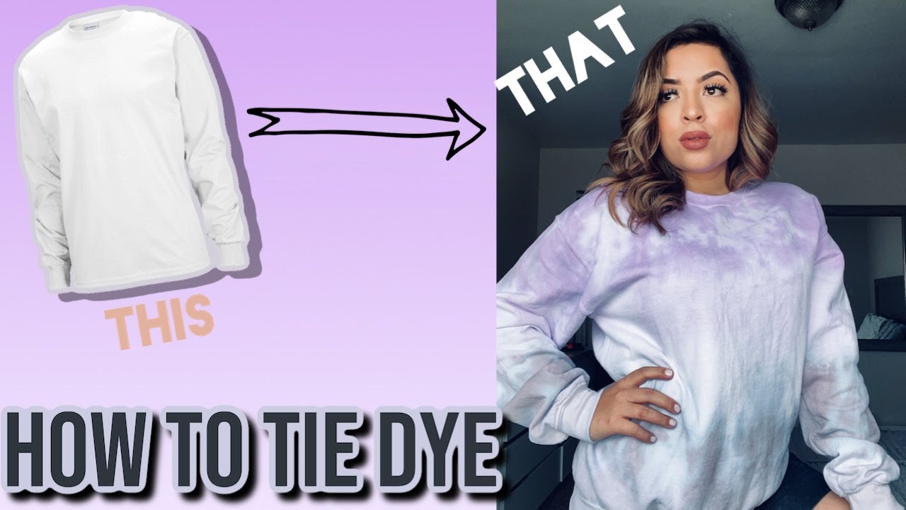 DIY:TIE DYE SWEATSHIRT| SCRUNCH TECHNIQUE - YouTube