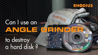 Can I use an angle grinder to destroy a hard disk