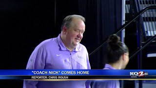 Coach Nick Returns Home During Kansas States Showdown With Missouri In St. Joseph