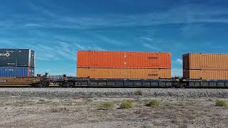 Famous UP 5937 West — Double-Stack Intermodal with DPU at MP 762.4 | Sunset Route Profile