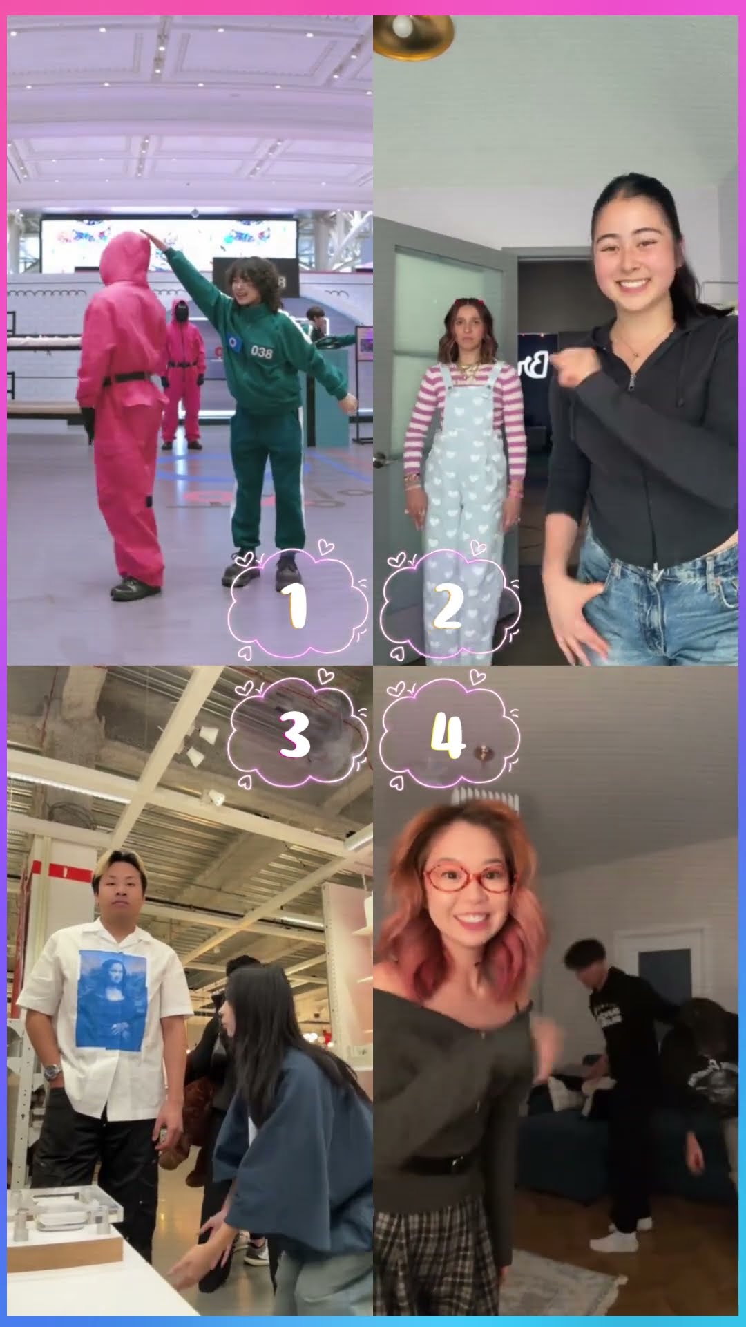 Hada x Sofi Manassyan x Amelia x Homa #shorts #dance #tiktok #cute #funny #trend