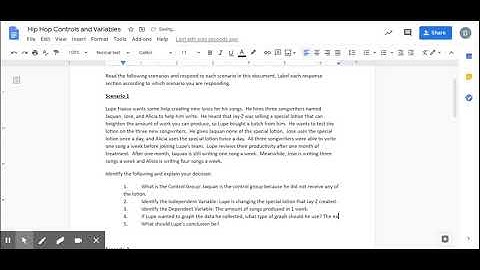 Hip Hop Controls and Variables - Google Docs