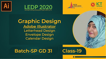 Letterhead, Envelope, Calendar Design | Class 19 | Batch SP GD 31 | LEDP 2020 | Graphic Design Class