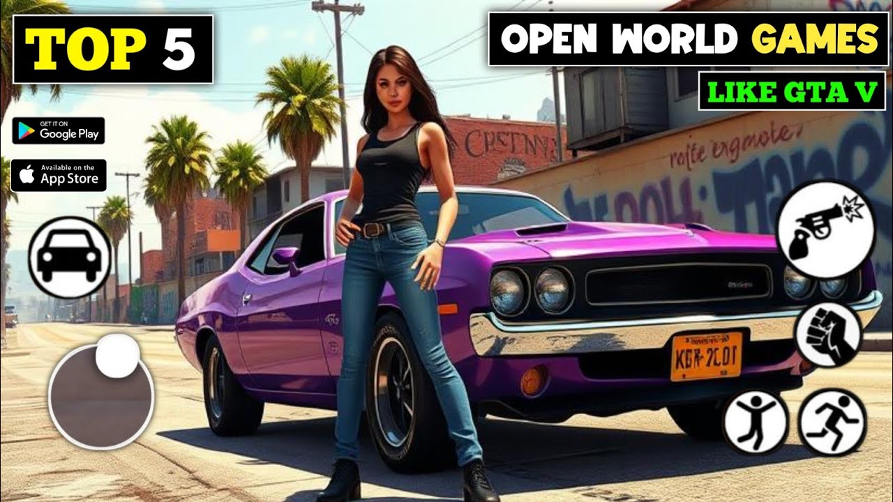 Top 5 Open World Games Like GTA 5 For Android 2025 | Gta 5 Like Mobile ...