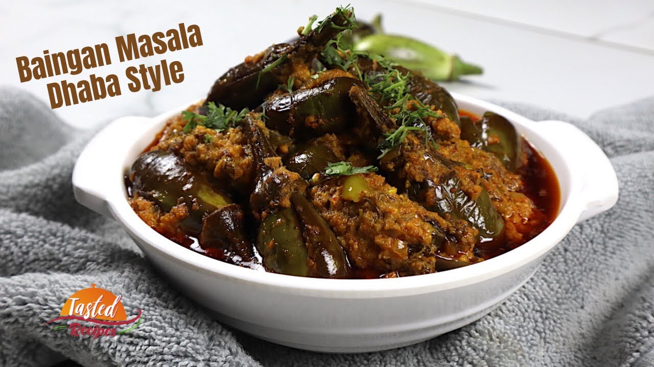 Baingan Masala Dhaba Style Brinjal Masala Recipe by TastedRecipes