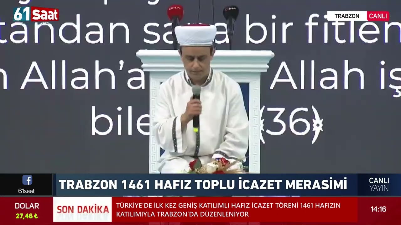 Trabzon 1461 Hafız Toplu İcazet Merasimi