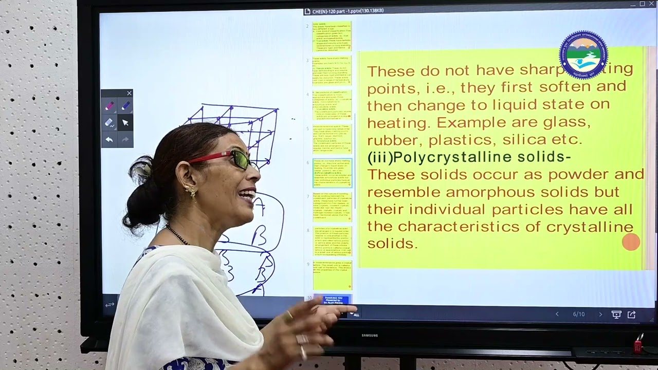 B Sc  Second  Semester Che N  102, Unit 1Chemical Bonding III Ionic Solids || Part - 01 || UOU ||