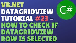 VB.NET GUI TUTORIAL #23 (ADD, EDIT, UPDATE, DELETE) - How To Check If Datagridview Row Is Selected