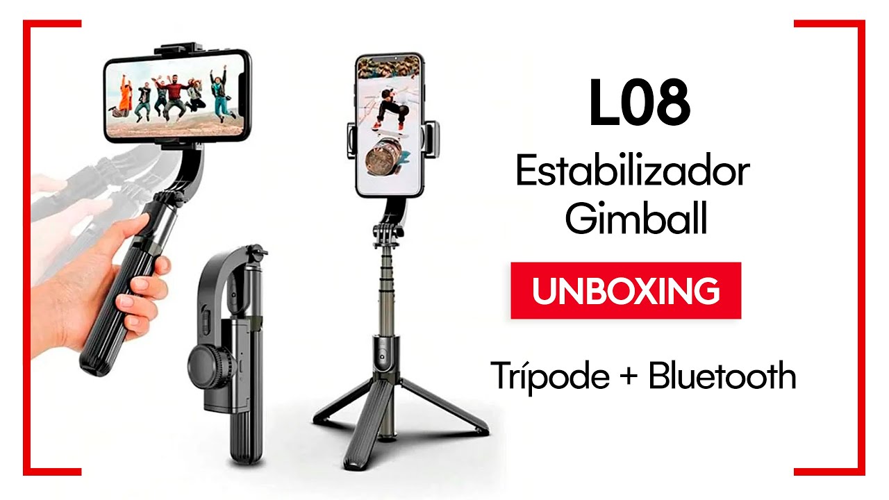 GENERICO Palo Selfie Bluetooth Con Luz De Relleno Y Estabilizador Gimbal 3  En 1…