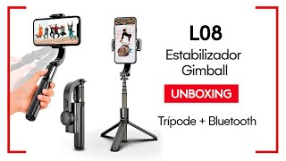 L08 Estabilizador Gimbal para celular Bluetooth Negro - Anavatec