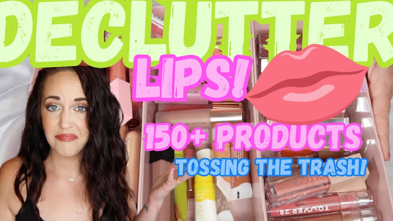 💄 HUGE LIP DECLUTTER! Swatching 150+ lip products!