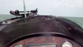 Ranger Boat Jumping Waves on Saginaw Bay