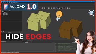 ✅How to Hide Edges After Boolean Operations in FreeCAD