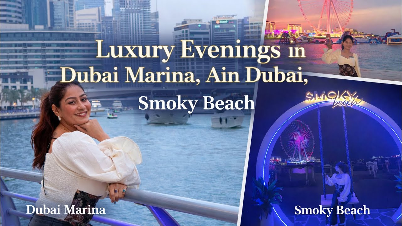 Unfiltered • Elegant • Real 🩷#DubaiMarina#AinDubai#SmokyBeach#DubaiNights#LuxuryVibes#DubaiLifestyle
