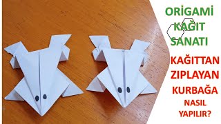 Kağıttan Zıplayan Kurbağa Yapımı Anlatımlı Origami A4 Kağıdı Ile Kurbağa Yapma