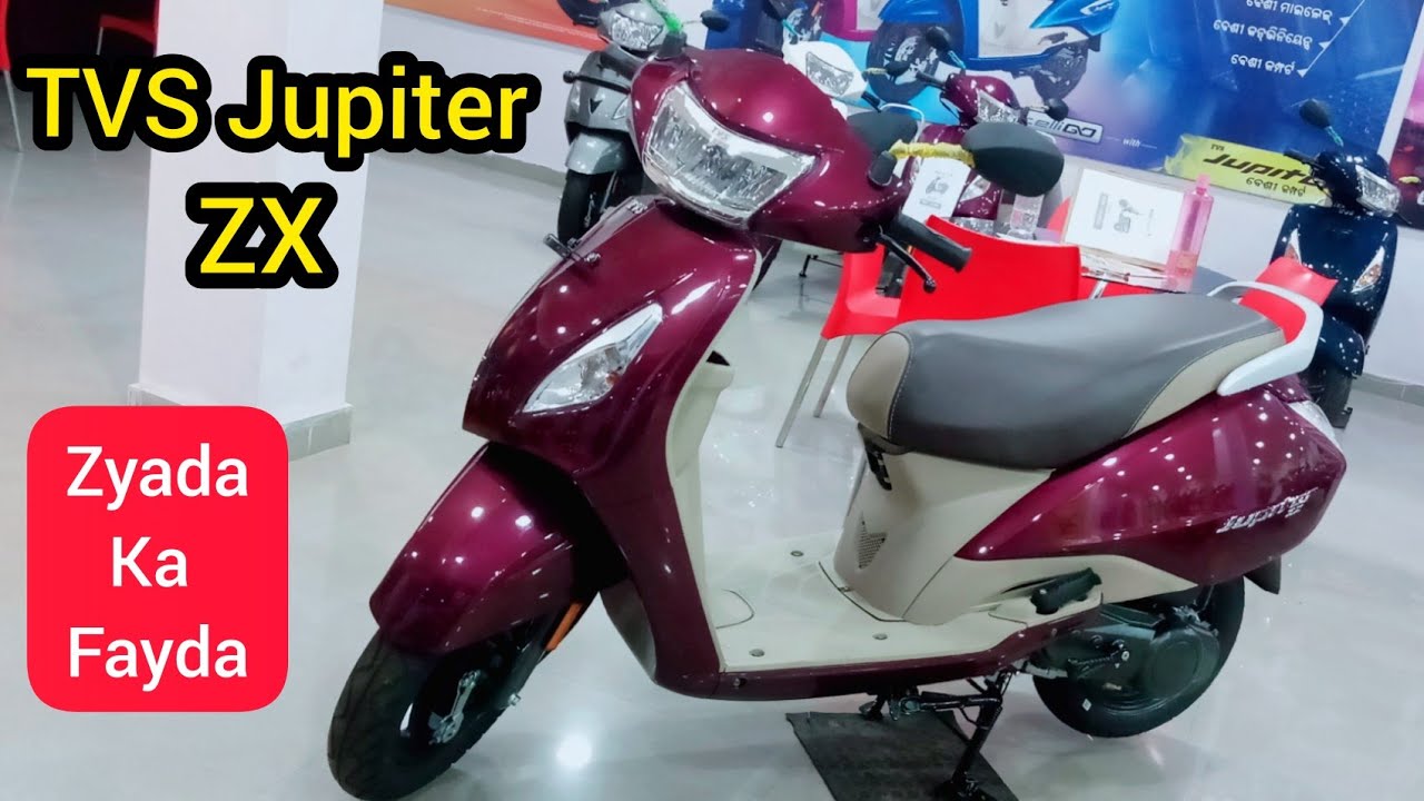TVS Jupiter ZX Purple Colour | Review detailed price bs6 - YouTube