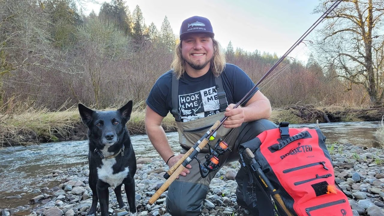 HIKING Small CREEK Searching For TROPHY TROUT With My DOG. (Trout Fishing  Tips & Tricks) 