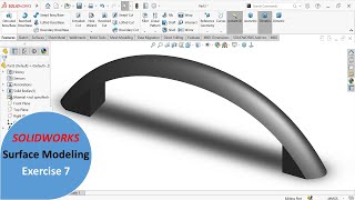 SolidWorks| Wardrobe Handle Design| SolidWorks Surface Exercise 7