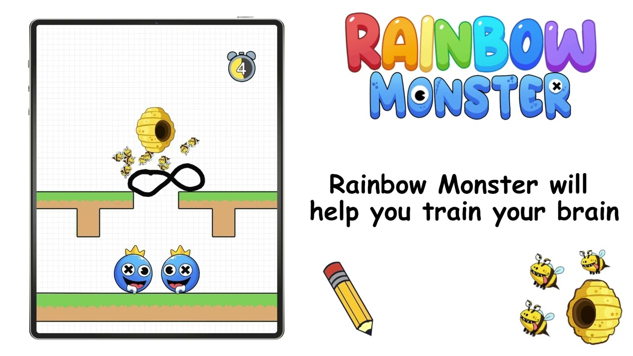 Rainbow Monster: Draw To Save MOD APK cover
