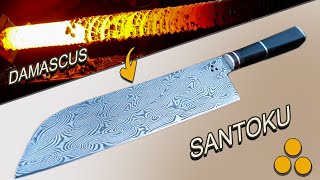 Knife Making: japanese damascus chef's knife