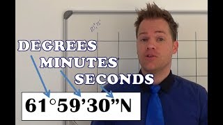 Mapwork coordinates degrees, minutes and seconds