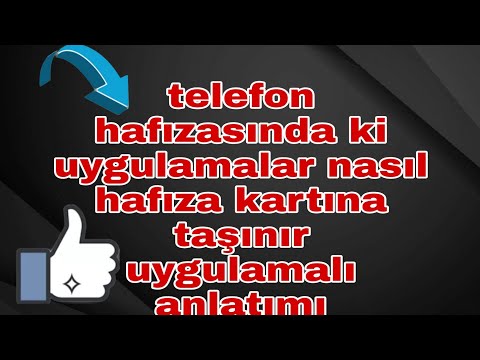 telefonda ki uygulama nasıl hafıza kartına taşınır