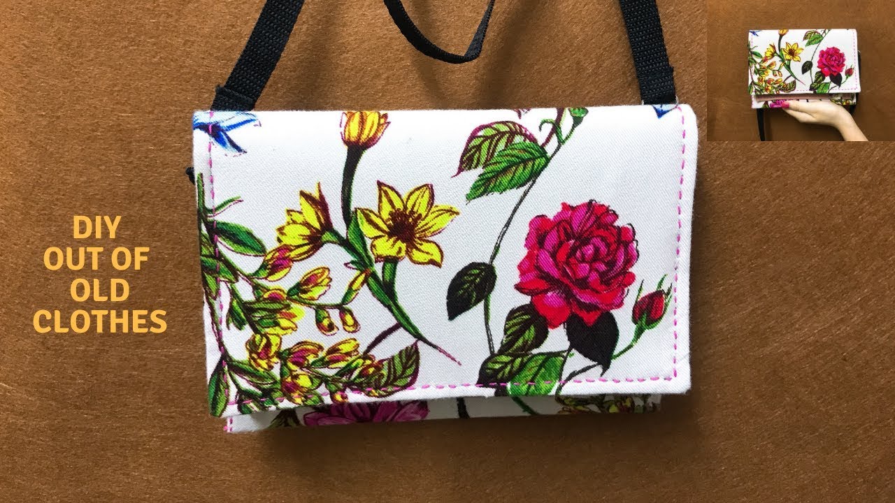 DIY PURSE BAG FROM OLD CLOTHES BAG POPULAR DESIGN JUST FOR 1 YouTube