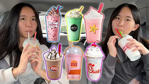 We went to Drive-Thrus to find the BEST Milkshake! | Janet and Kate