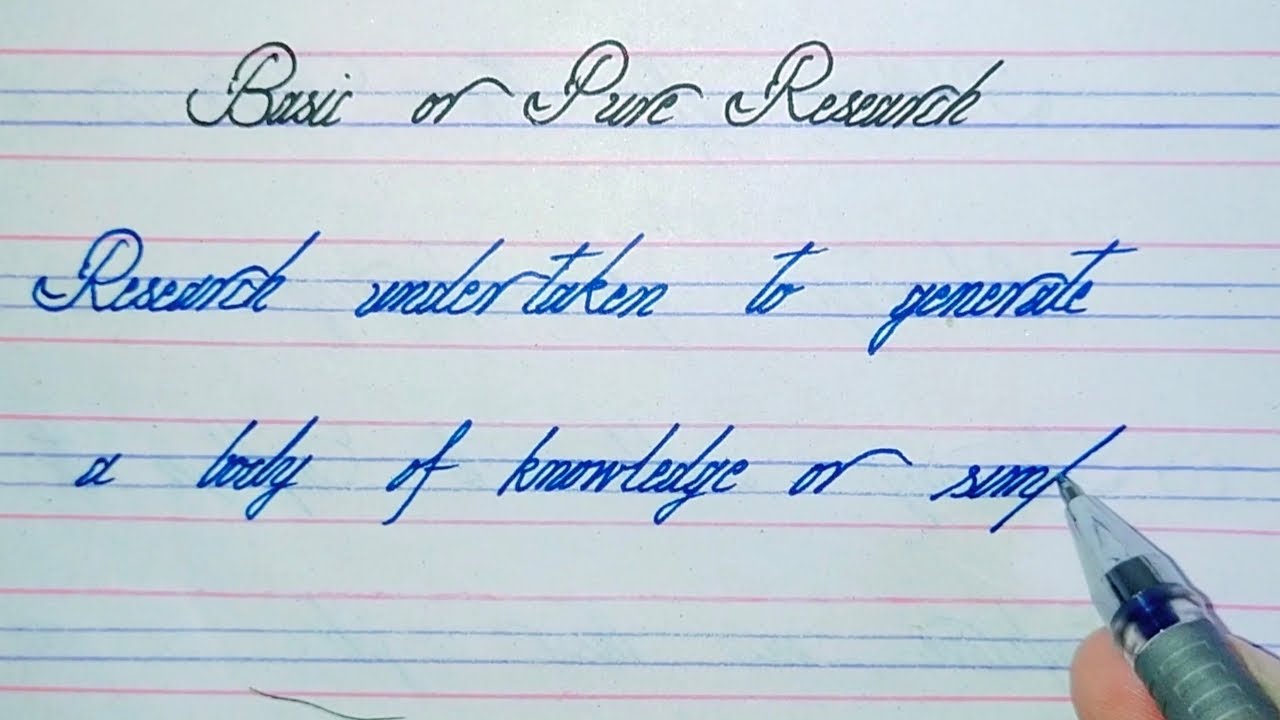 Beautiful cursive style English Handwriting.||.Basic or Pure Research ...