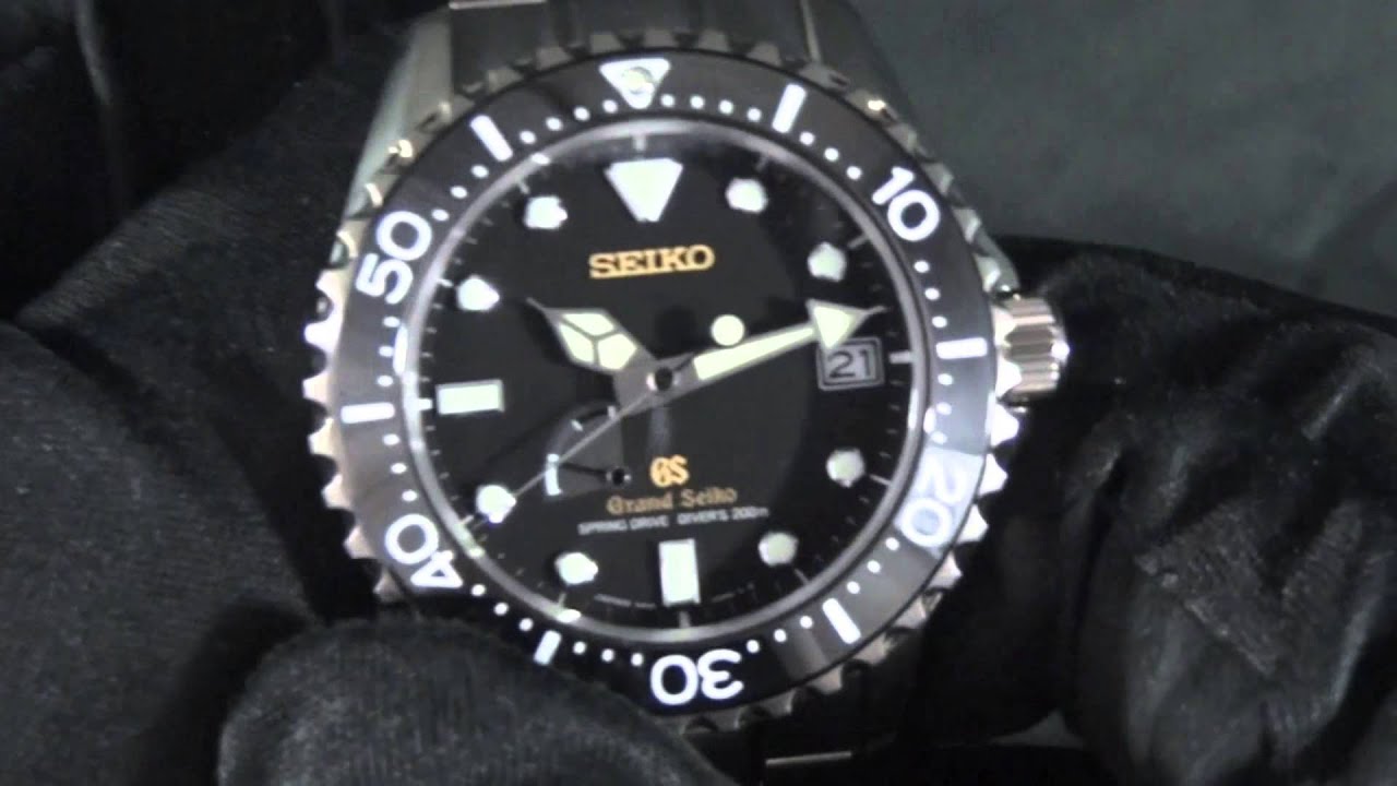 Grand Seiko Spring Drive Diver Titanium SBGA031 - YouTube