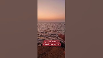 بعضنا قد لا يعلم معنى ( قلى ) في سورة الضحى ٣