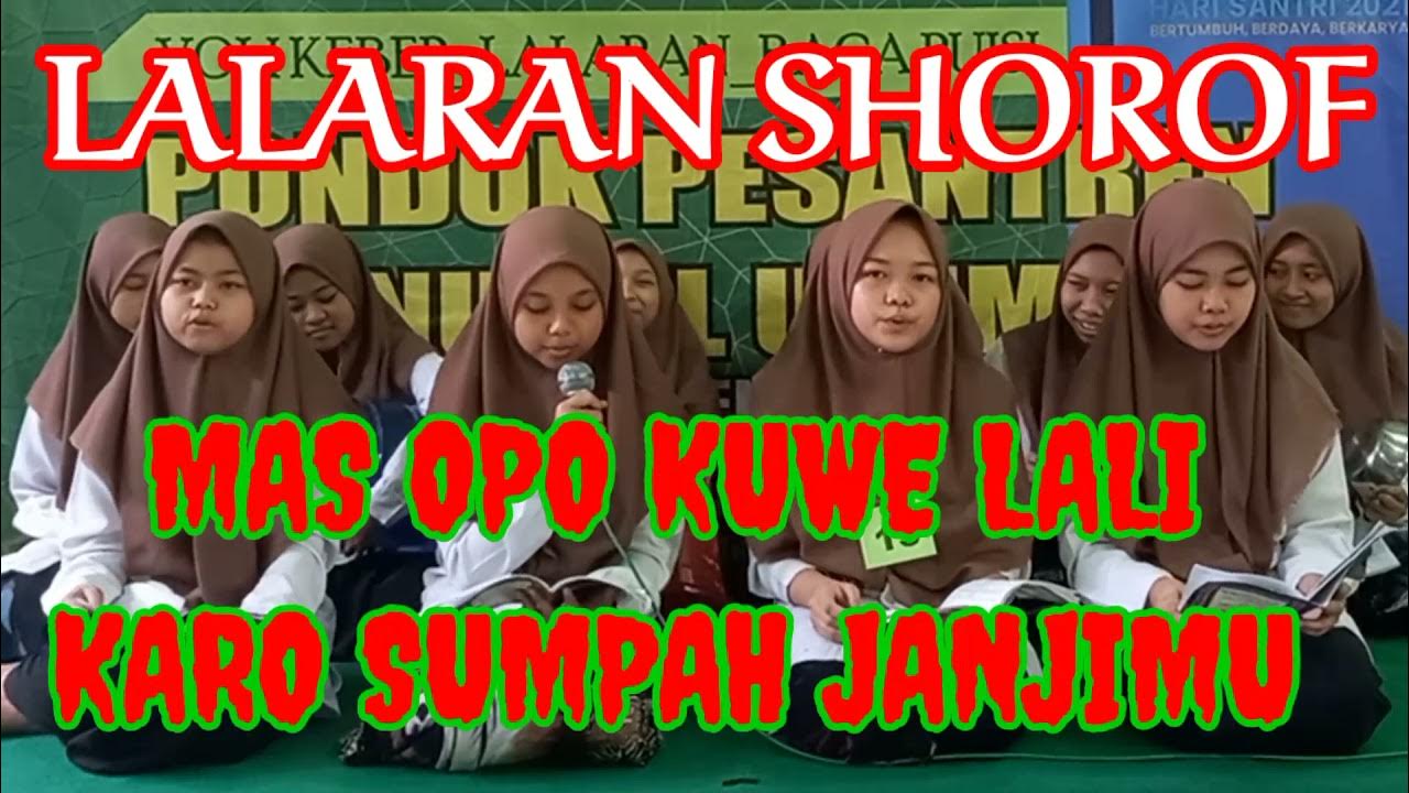 lagu lagu lomba lalaran tasrif amtsilatuttasrifiyah PP Nurul Ulum Kab